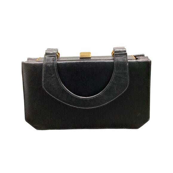 Vintage Susan Gail Purse Women’s One Size Small Textured Leather Bag Two Handles - Picture 3 of 7